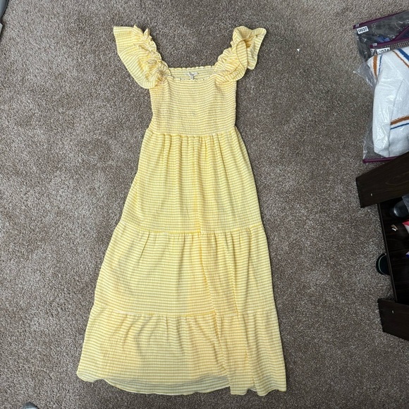 Promesa Women’s Yellow Striped Lightweight Summer Maxi Dress Size Large NWT - Picture 1 of 9